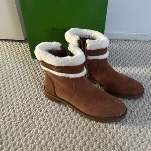 Kate Spade Chestnut Shearling Winter Boots